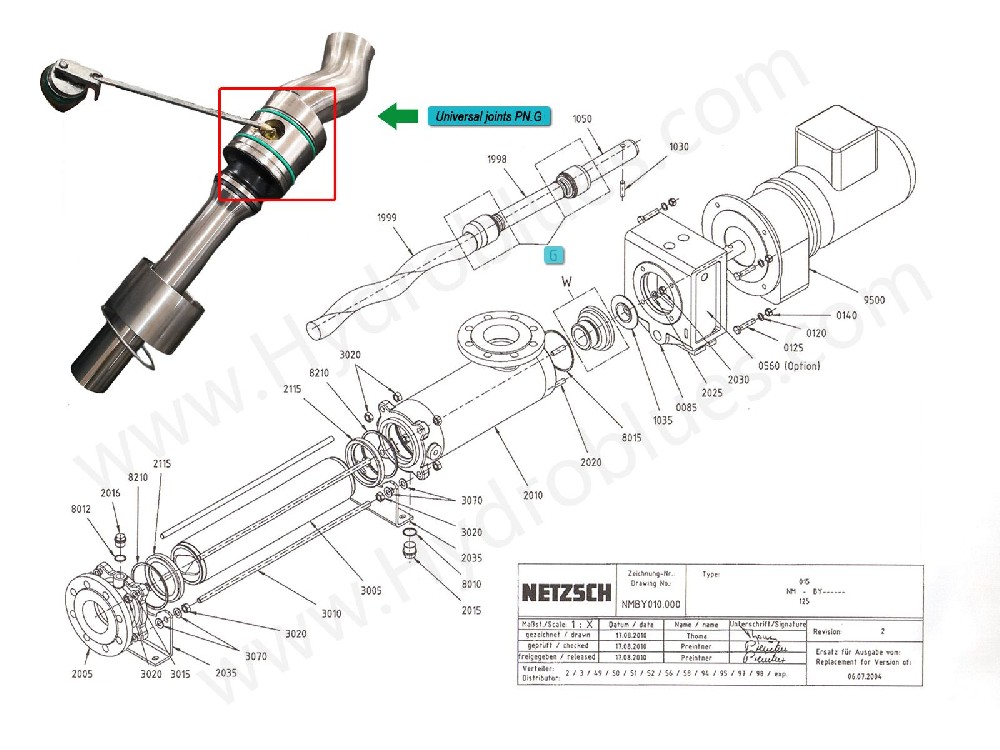 Universal joints G NM Screw Pumps